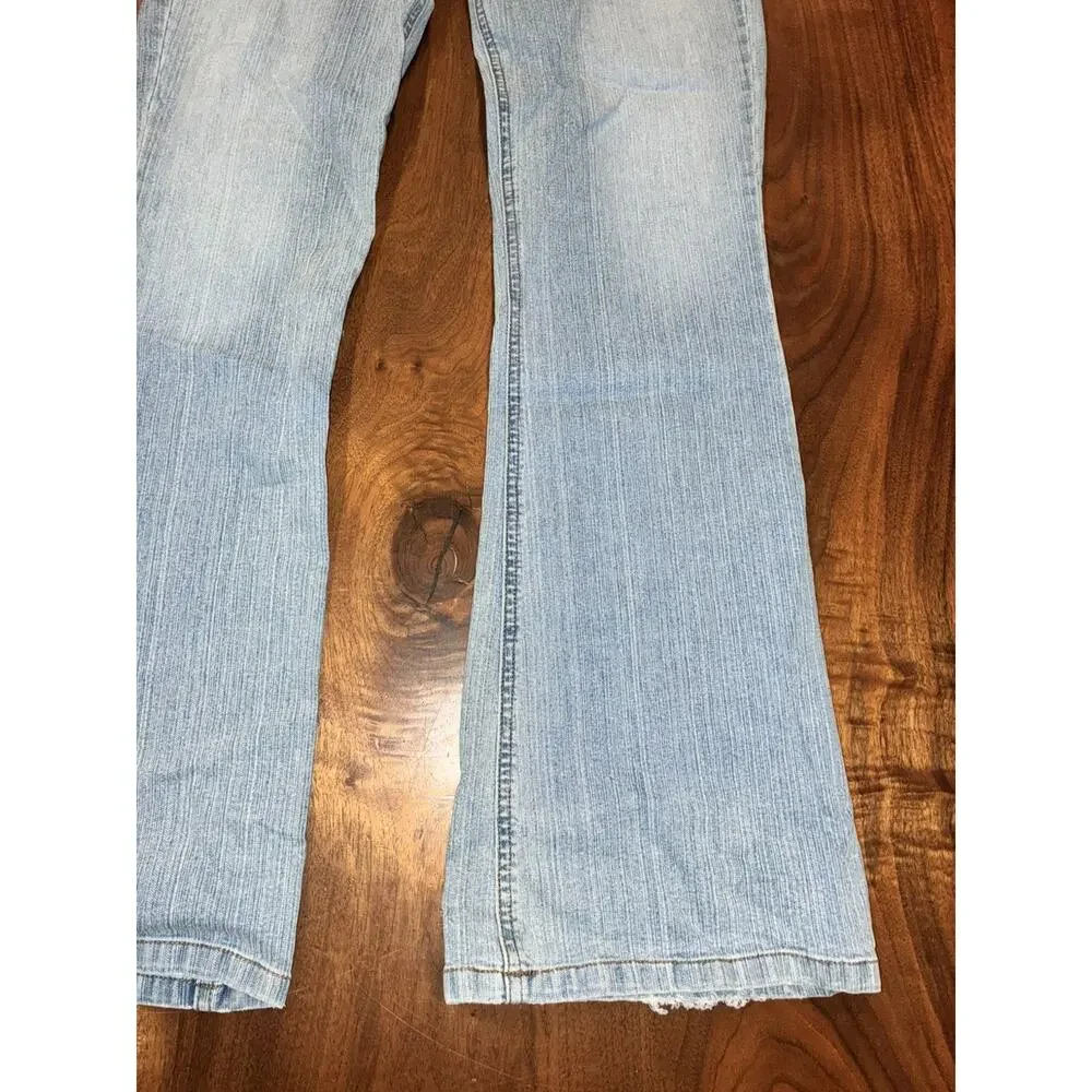 Vintage 90s, Y2K Mudd jeans Jr 3 Blue Low/Mid Rise Denim Flared / Bell‎ Leg